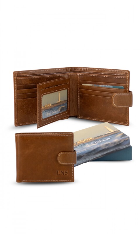 BILLETERA CUERO VULCANO WHISKY