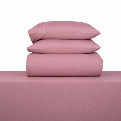 JGO. SÁBANAS QUEEN ALGODON-Y-POLIESTER ROSA CHAMBRAY