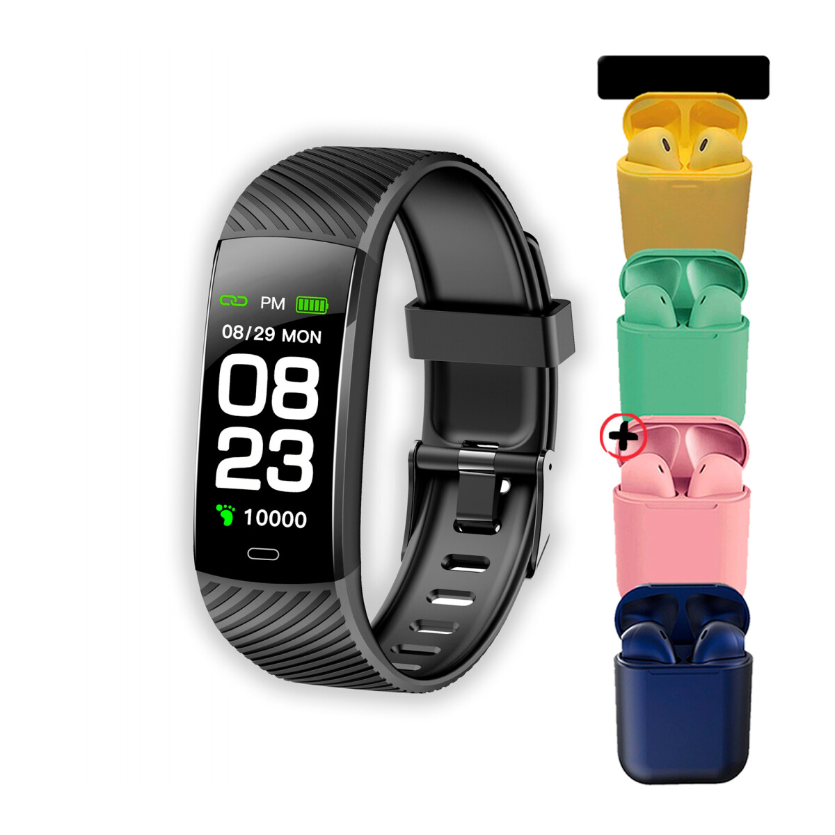 Smartwatch Reloj Smart Xion Xi-watch55 Blk Smartband + Auric - Negro 
