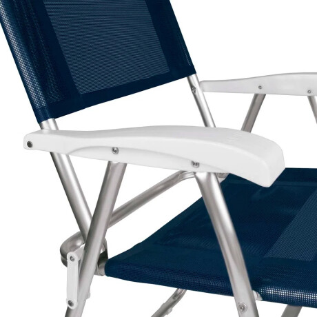 Reposera Silla Alta Plegable en Aluminio Mor Master p/ Playa Azul Marino