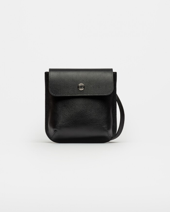 Mini Bag Liana En Cuero Graneado Negro