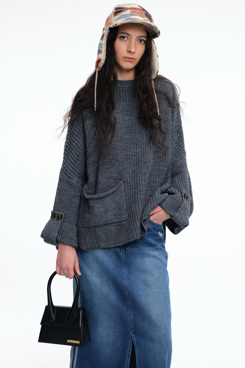 SWEATER BOLSILLO Gris