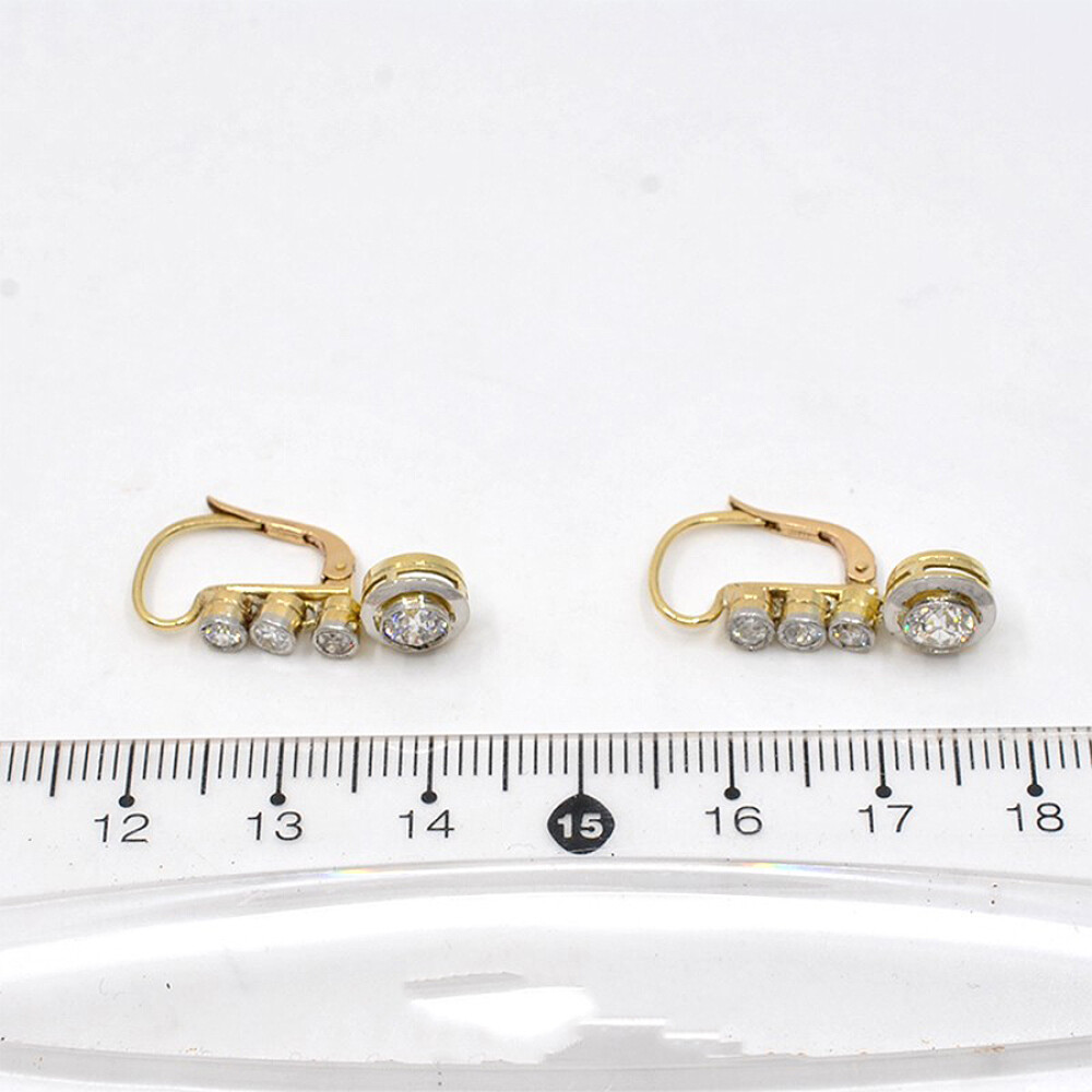 Caravana En Oro 18K Platino Y Brillantes Caravana En Oro 18K Platino Y Brillantes