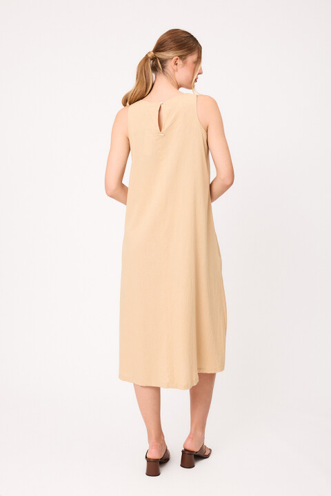 VESTIDO LARGO CRETTA POLANCO Beige