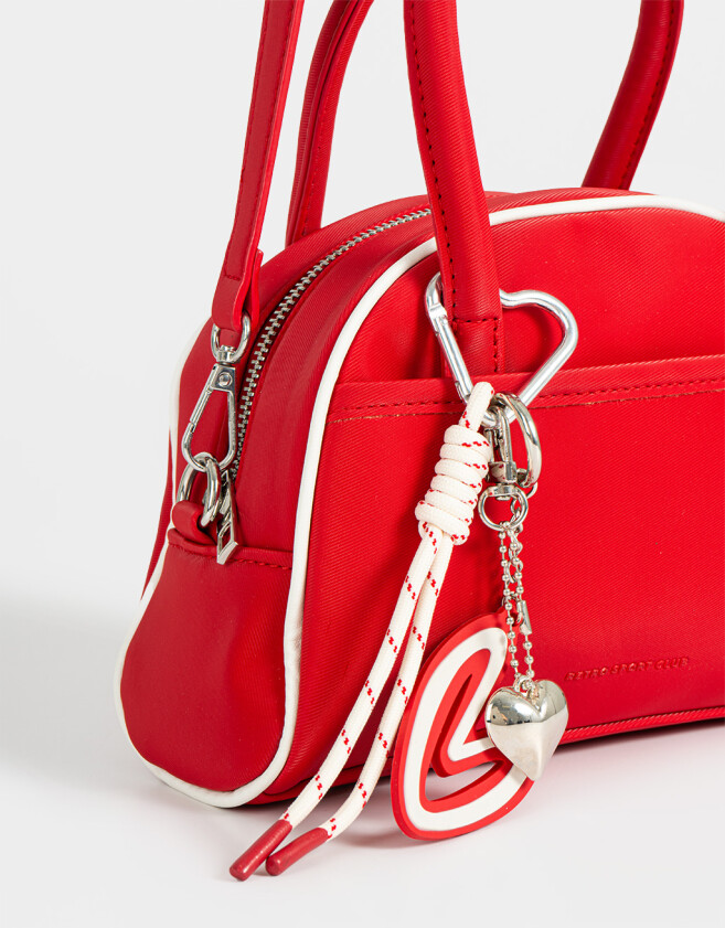 Bowling Cartera Bowling Con Charm - Rojo Burdeaux