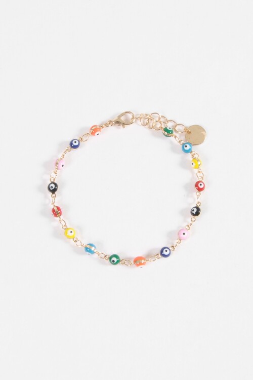 Pulsera ojitos dorado