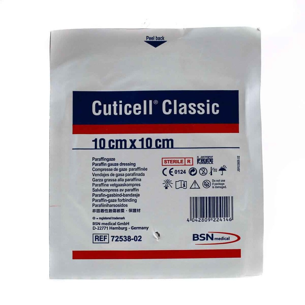 CUTICELL CLASSIC GASA PARAFINADA 10X10CM única