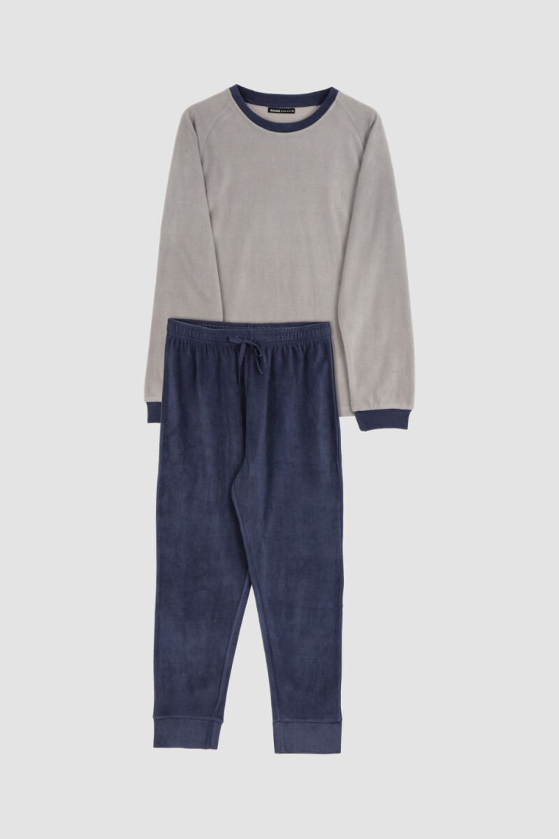 Pijama sporty fleece Azul
