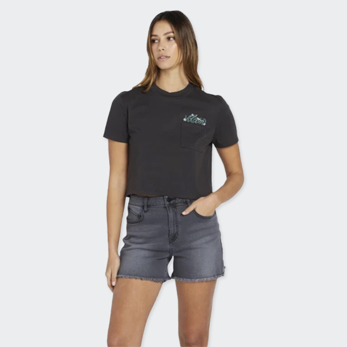 Remera Volcom Pocket Dial - Vintage Black 