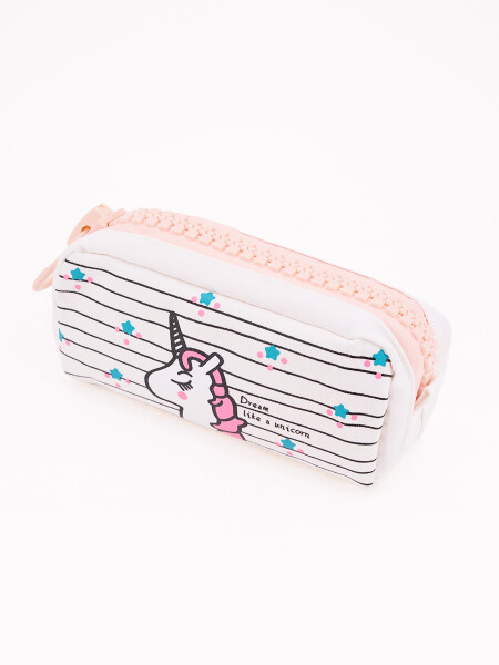 CARTUCHERA UNICORNIO BLANCO