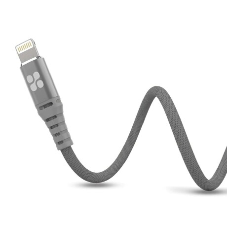 Cable para Iphone Datos y Carga Rápida 2Mt Promate NerveLink-i2 Gris