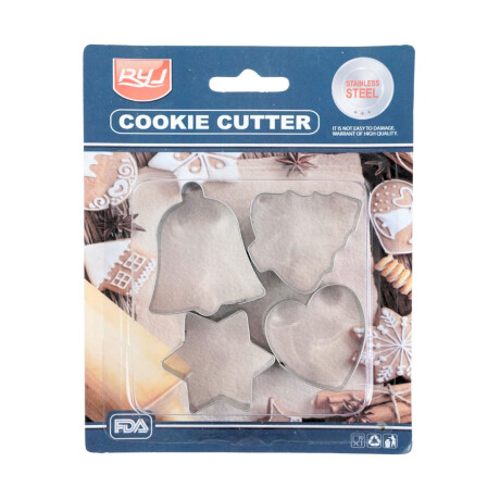Molde cortante de metal para galletas 4pcs Molde cortante de metal para galletas 4pcs