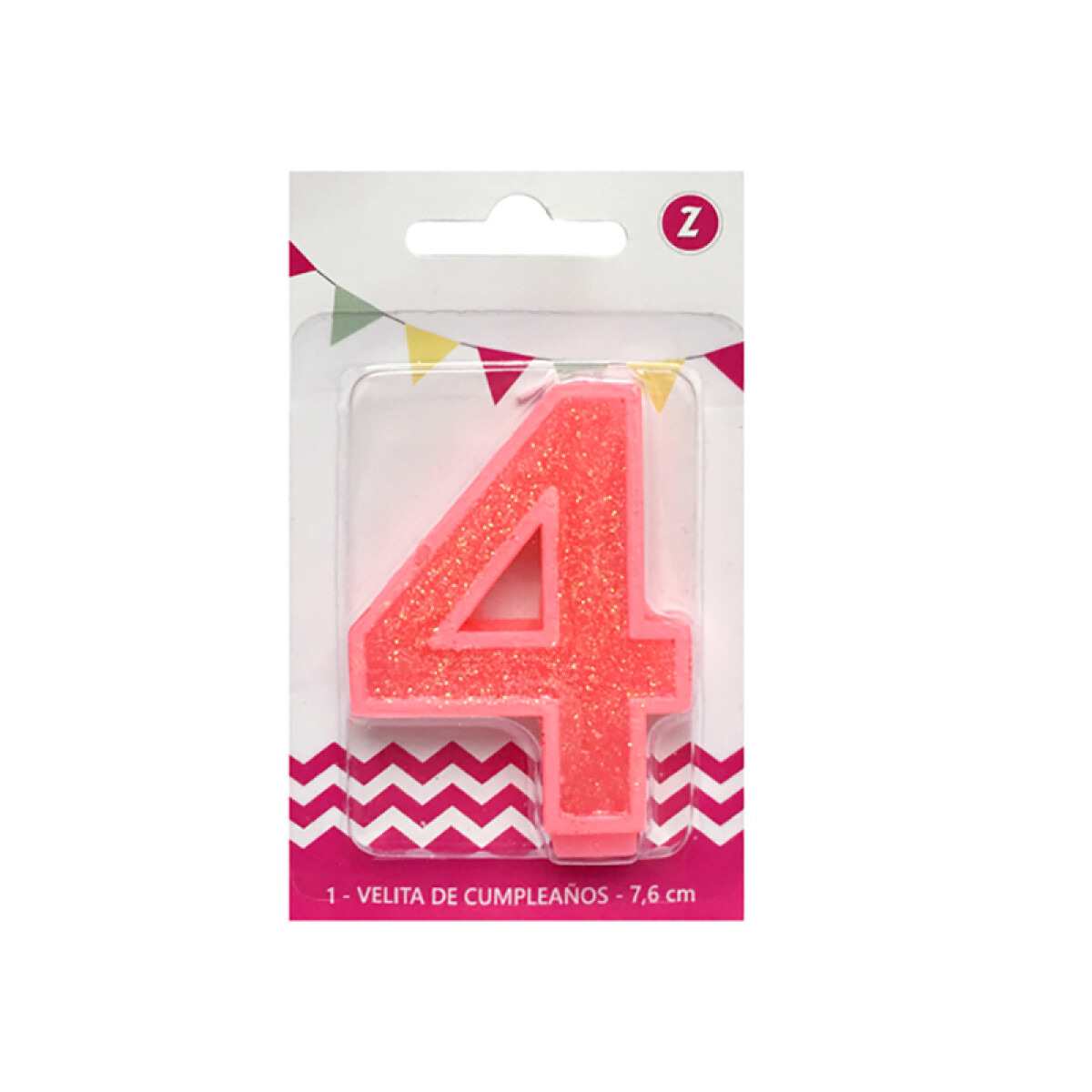 Velita Grande Glitter N°4 Rosa 