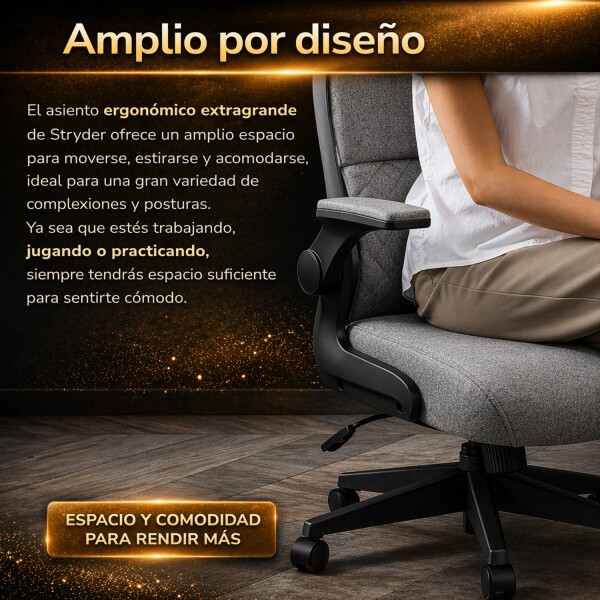 Silla Oficina Cougar Gamer Stryder Ergonómica 120kg GRIS