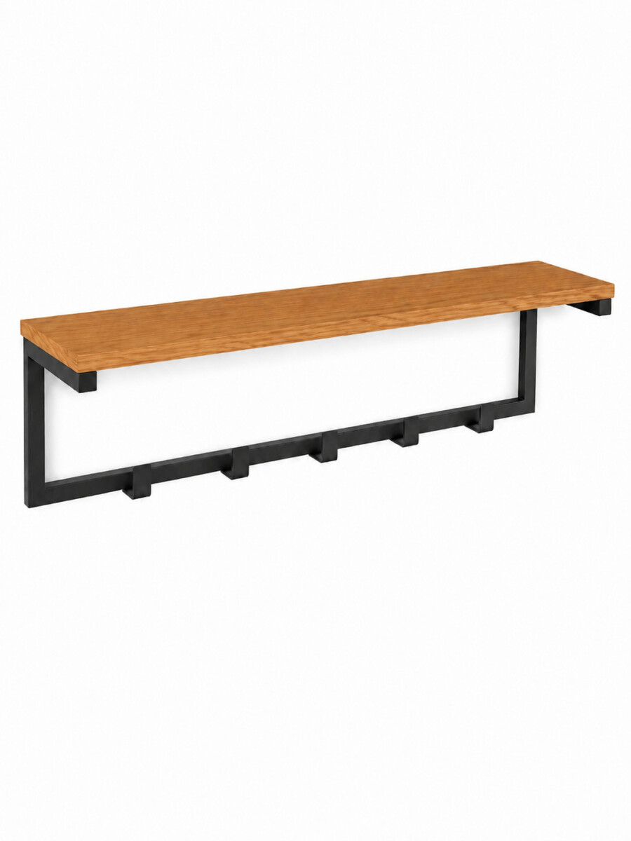 PERCHERO INDUSTRIAL CON ESTANTE - NEGRO 