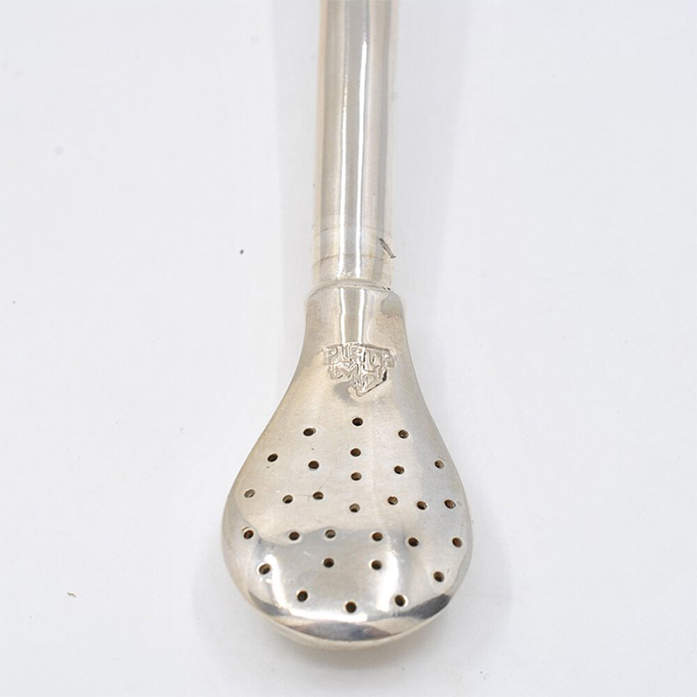 Bombilla plata gruesa cincelada Bombilla plata gruesa cincelada