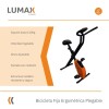 Bicicleta Fija Ergométrica Plegable Altura Ajustable Naranja