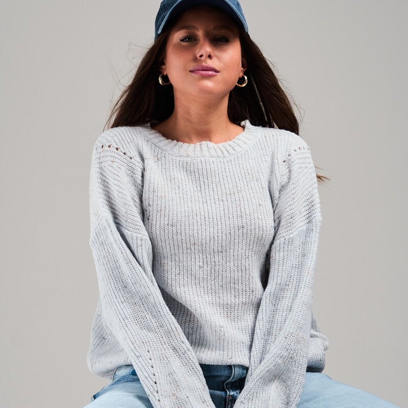 Buzo Tejido Slowly Light Blue