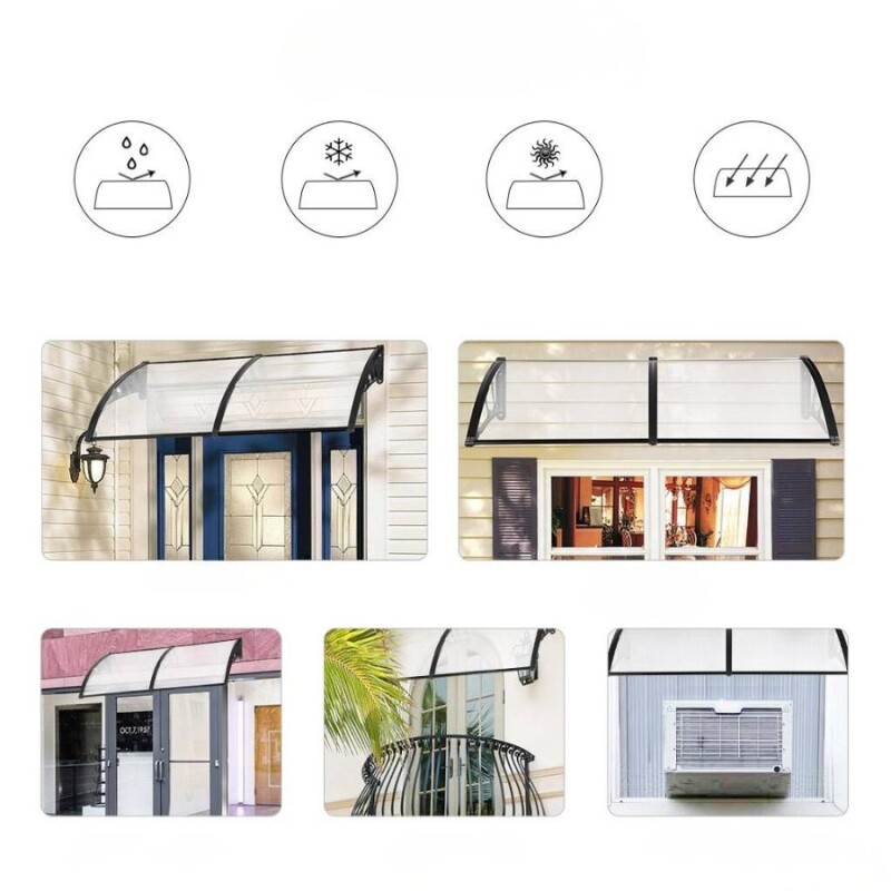 Alero de Policarbonato 150 x 80 cm – Protección contra Lluvia, Sol y Rayos UV Alero de Policarbonato 150 x 80 cm – Protección contra Lluvia, Sol y Rayos UV