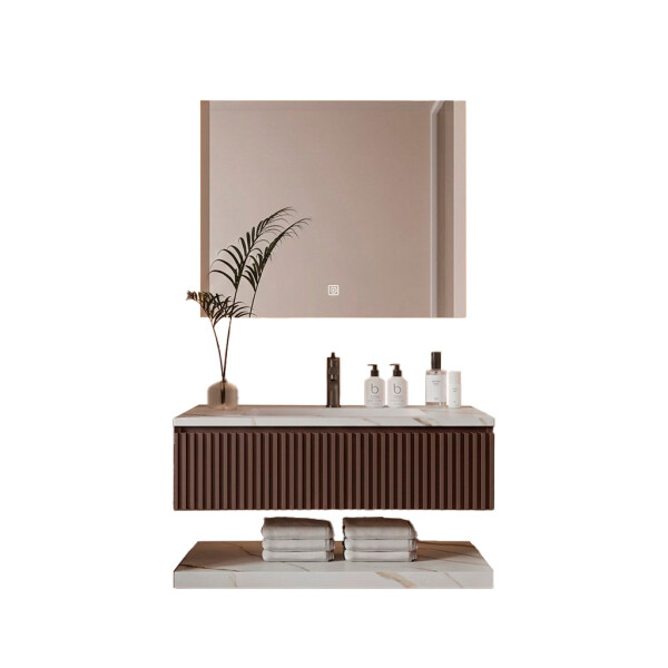 MUEBLE DE BAÑO CON ESPEJO LUZ LED MODELO 6069-80 / MUEBLE + ESPEJO LED 800*700 Mueble De Baño Con Espejo Luz Led Modelo 6069-80 / Mueble + Espejo Led 800*700