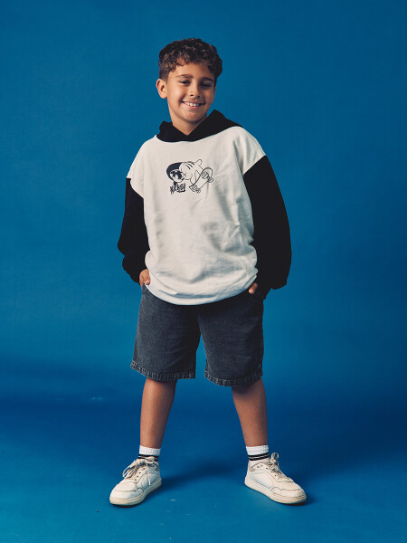 HOODIE BLACK MICKEY CRUDO