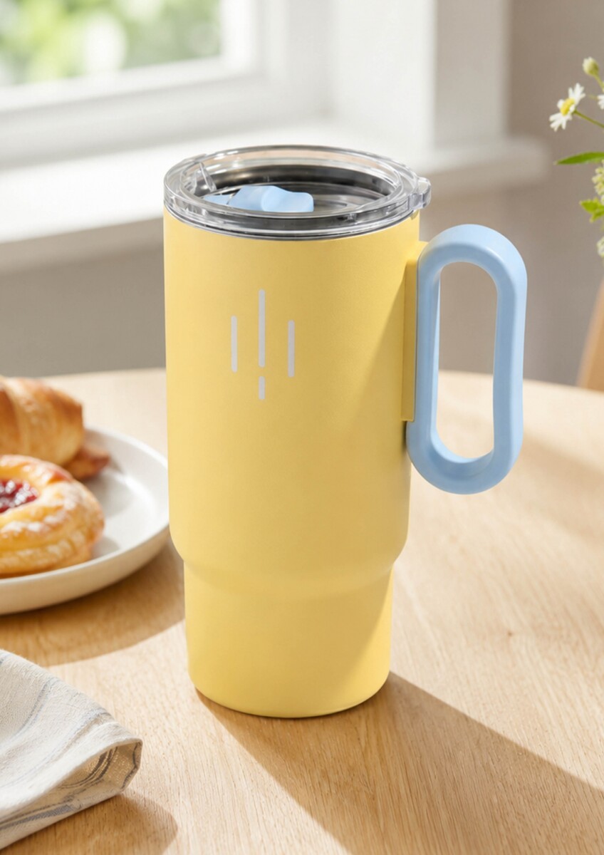 Vaso Térmico de Acero - Amarillo 
