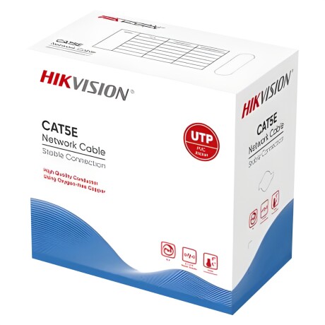 Cable Utp Hikvision CAT5E 305M Resistente al Fuego - Cobre 001