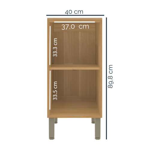 BAJO MESADA 1 PUERTA MOBILIARIO COCINA MDF COLORS FREIJO FREIJO Y VERDE