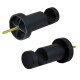 Barrote cortina de metal 1,50 m + 2 Soportes NEGRO