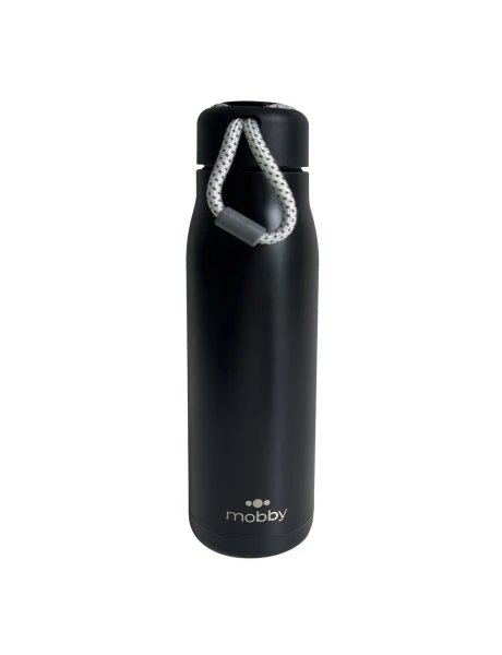 BOTELLA TERMICA D.PARED 550ML CUERDA NEGRO MOBBY BOTELLA TERMICA D.PARED 550ML CUERDA NEGRO MOBBY