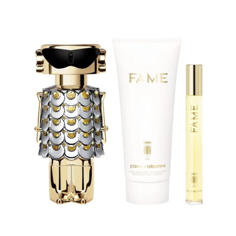 Set Paco Rabanne Fame EDP 80 ml + Loción 100 ml + Mini 10 ml Set Paco Rabanne Fame EDP 80 ml + Loción 100 ml + Mini 10 ml