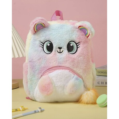 Mochila de Peluche con Diseño de Osito Rosa