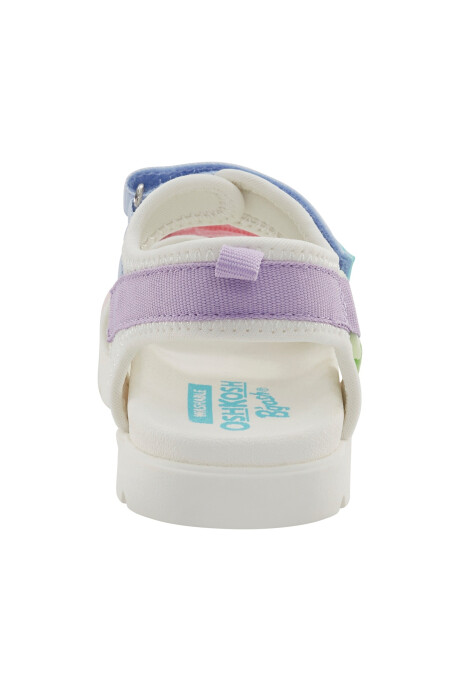 Sandalias casuales, diseño colorblock Sin color