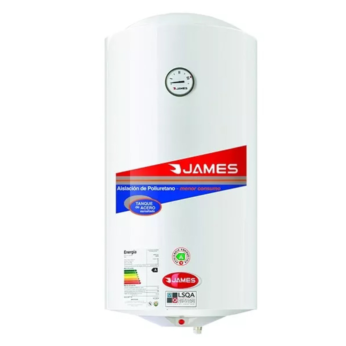 Termotanque Calefón James 110 L. - TERMOTANQUE JAMES 110 L ACERO 1010 AP 