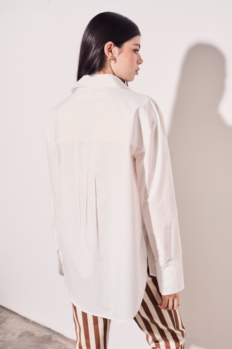 Camisa Detalle Lurex Nácar