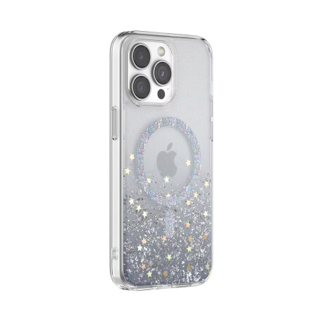 Protector Case Brillo Shiny Series Devia con MagSafe para iPhone 15 Pro Blanco