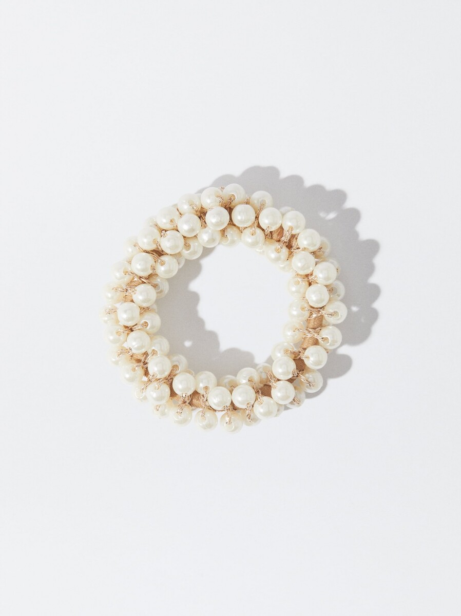 Coletero Con Perlas - blanco 