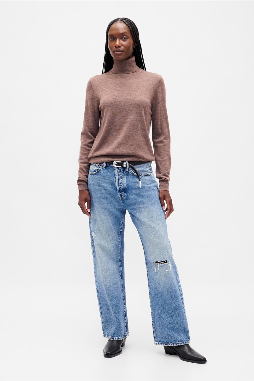 Buzo Polera Merino Mujer Rose Pewter 546