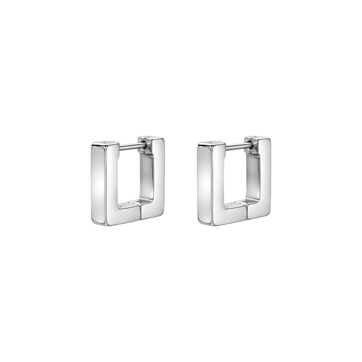 Caravanas Aros Cubo Plata 925 - CA4231 - sinpiedra 