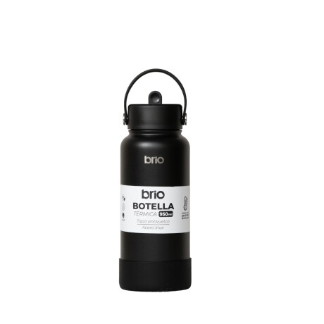 Botella Térmica brio 950ml Acero Inoxidable Negro