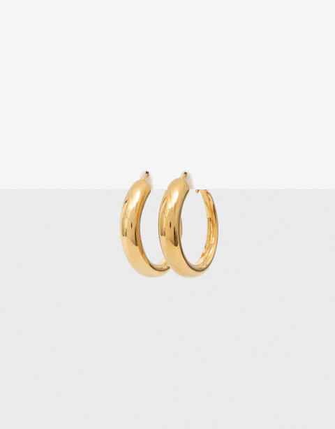 Aros Argollas Metal Aros Argollas De Acero Bold - Dorado