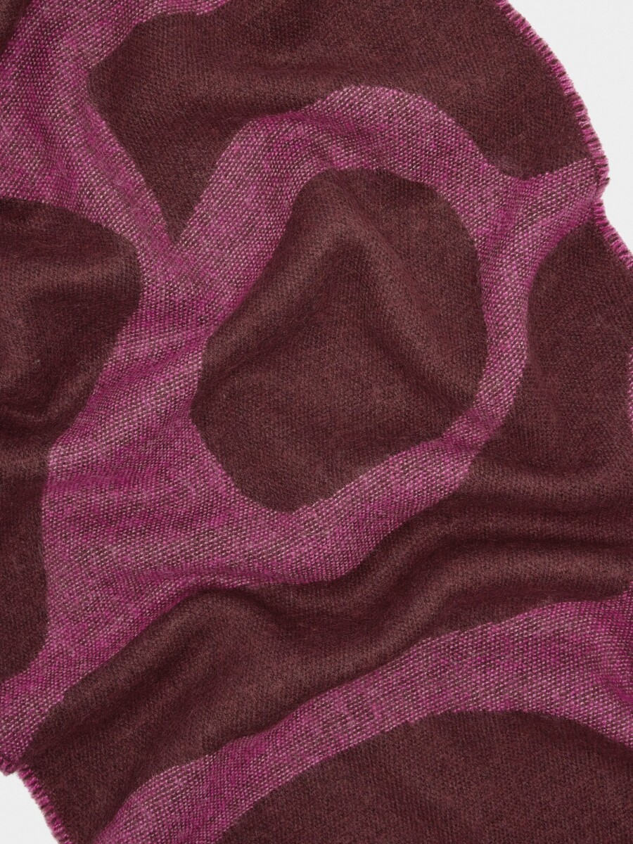 Bufanda De Jacquard Con Flecos rosa