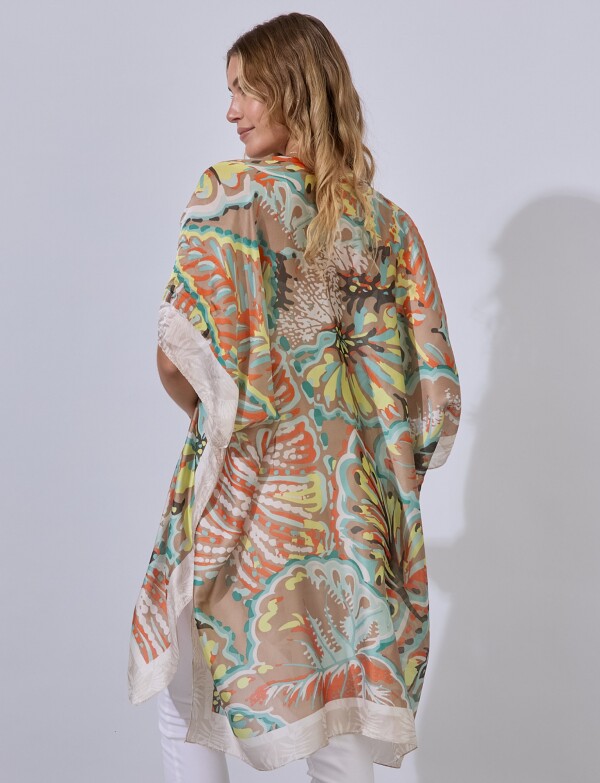 Kimono Printed MULTI/TOSTADO