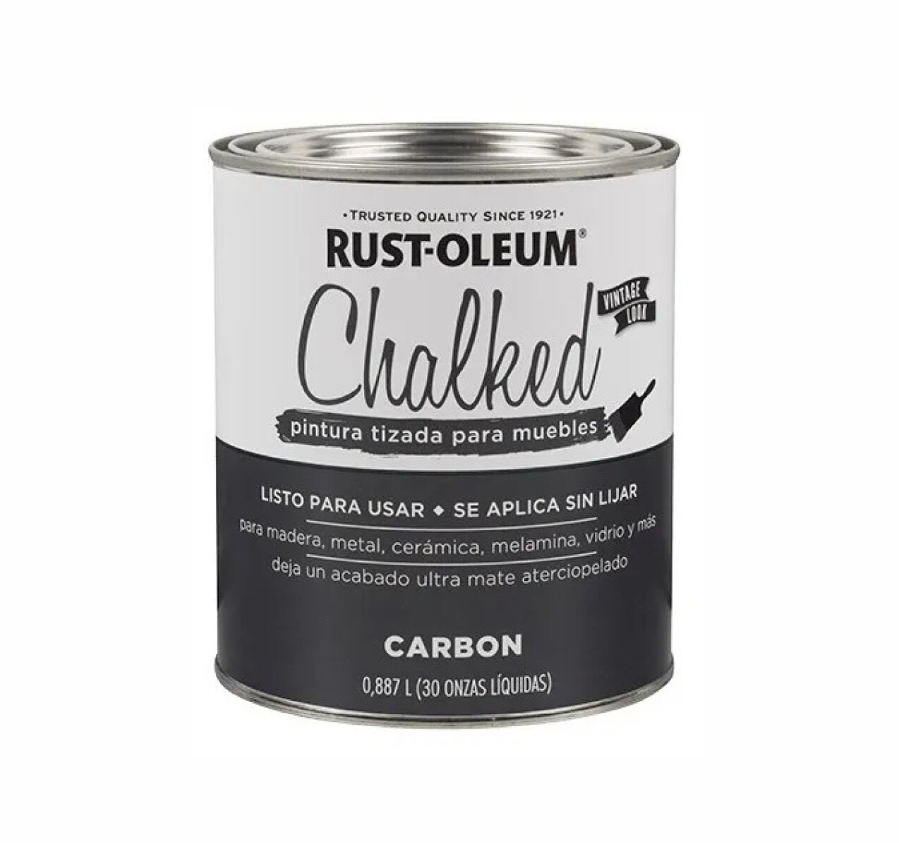 Esmalte Tizado Chalked 0.9L Rust-Oleum - Gris Carbón 