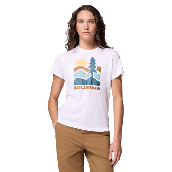 Remera Ruby Springs Mujer White, Get Hiked