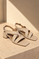 Sandalia cannes Beige texturado