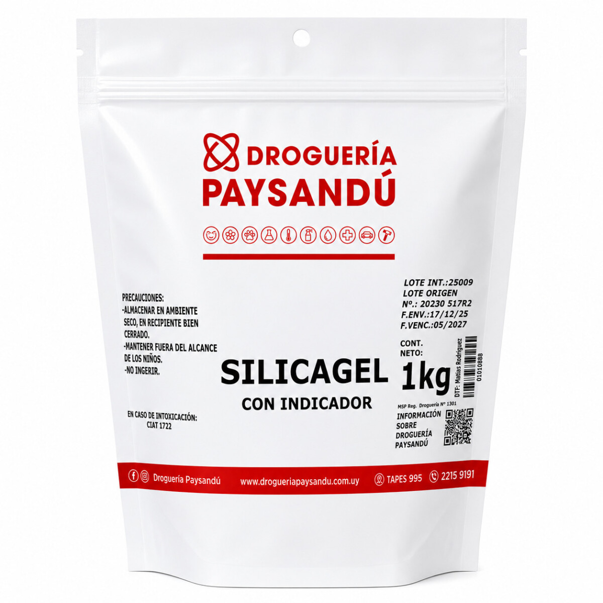 Silicagel con indicador 1kg 
