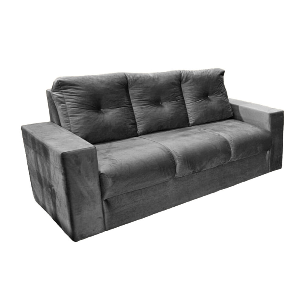 SOFA RUBI 3-2 LUGARES GRIS METAL OSCURO INVERFIN Unica