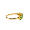 Anillo Vera-Oro 18k-Piedra Esmeralda y Zirconia-AN9503 conpiedra