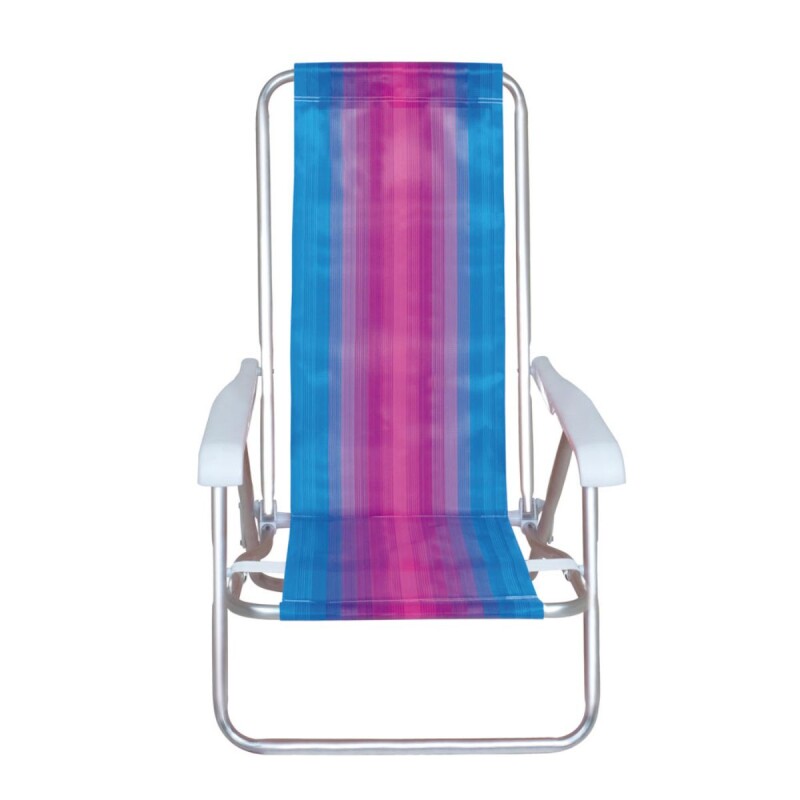 Set x2 Silla reclinable 4 posiciones aluminio ROSA